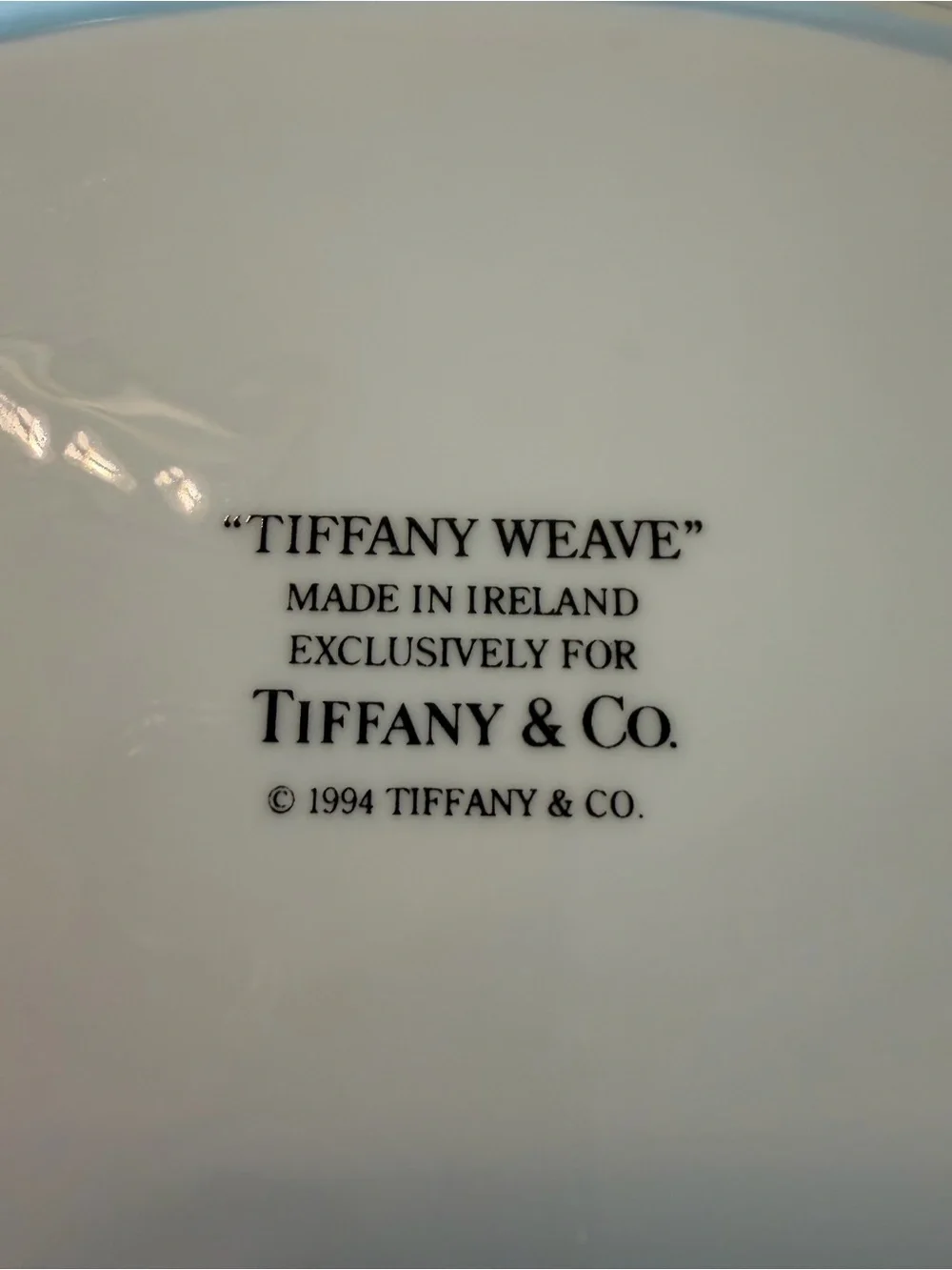 TIFFANY & CO. Weave Basketweave Oval Serving Platter China